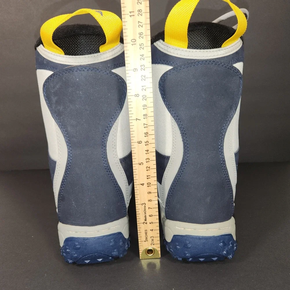 LAMAR Delta Snowboard Boots Mens Size 12 Grey Blue Yellow Linerless Winter Sport